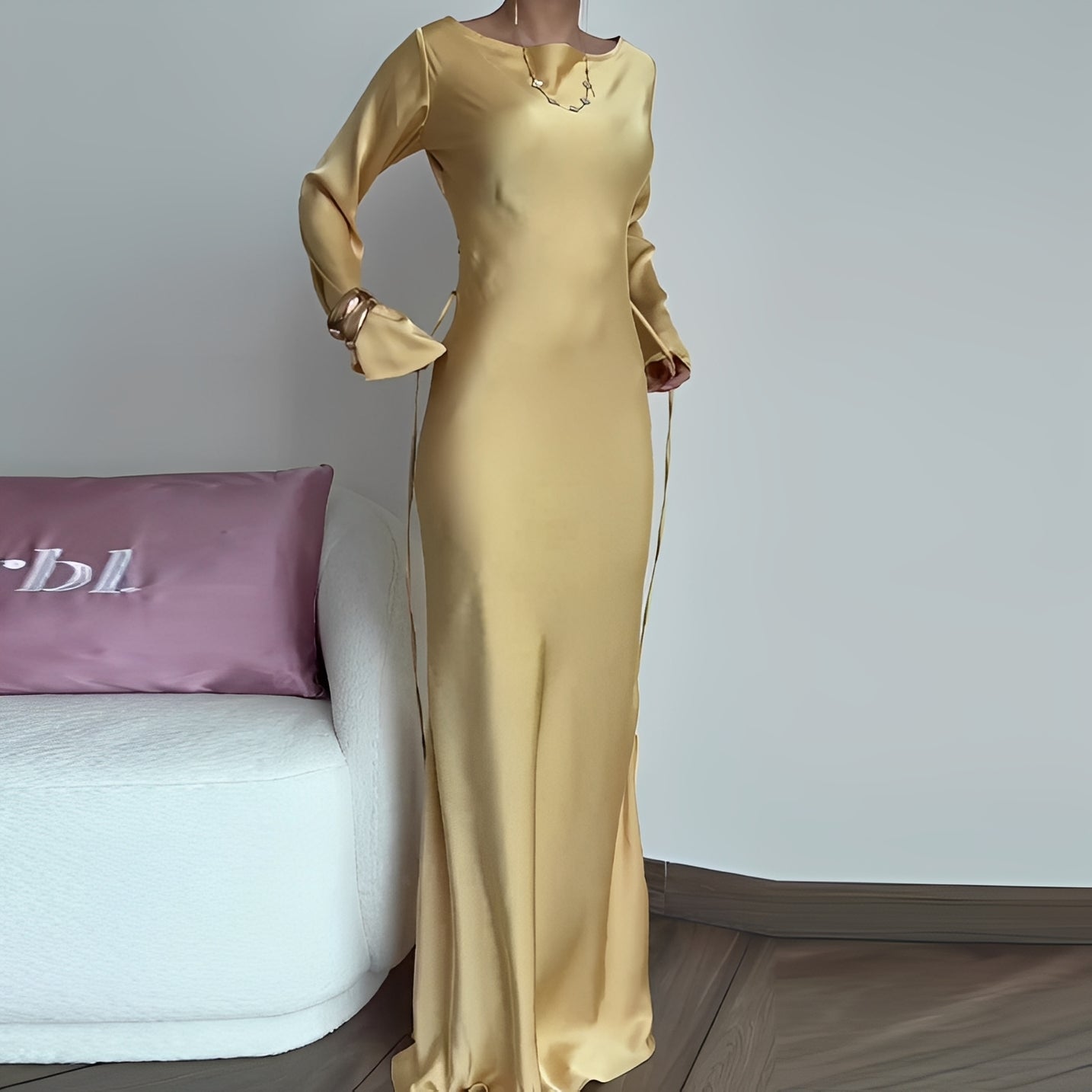 Anisa - Elegancka sukienka z długim rękawem dla kobiet