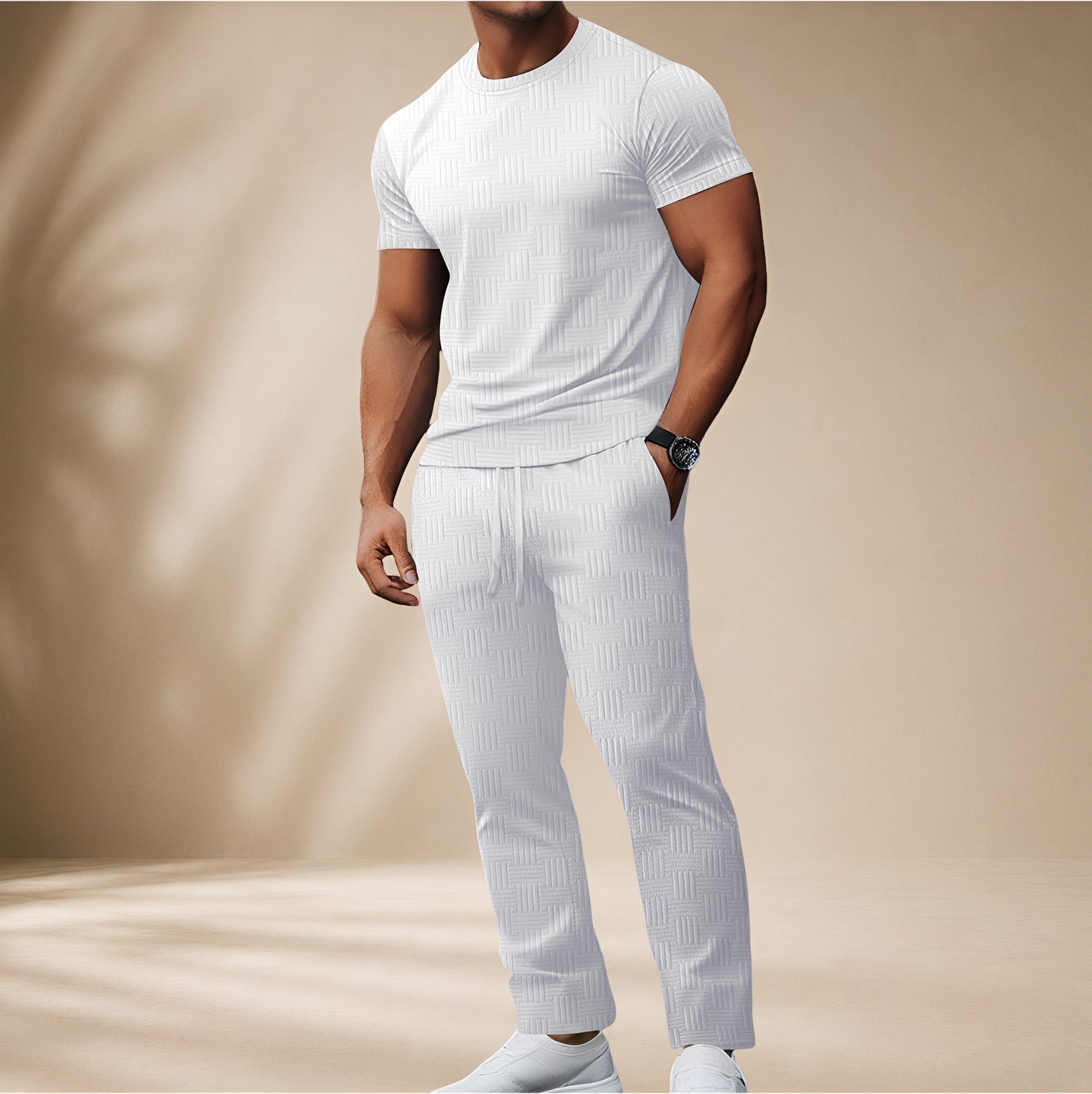 Thomas - Stylowy Zestaw T-Shirt i Spodnie