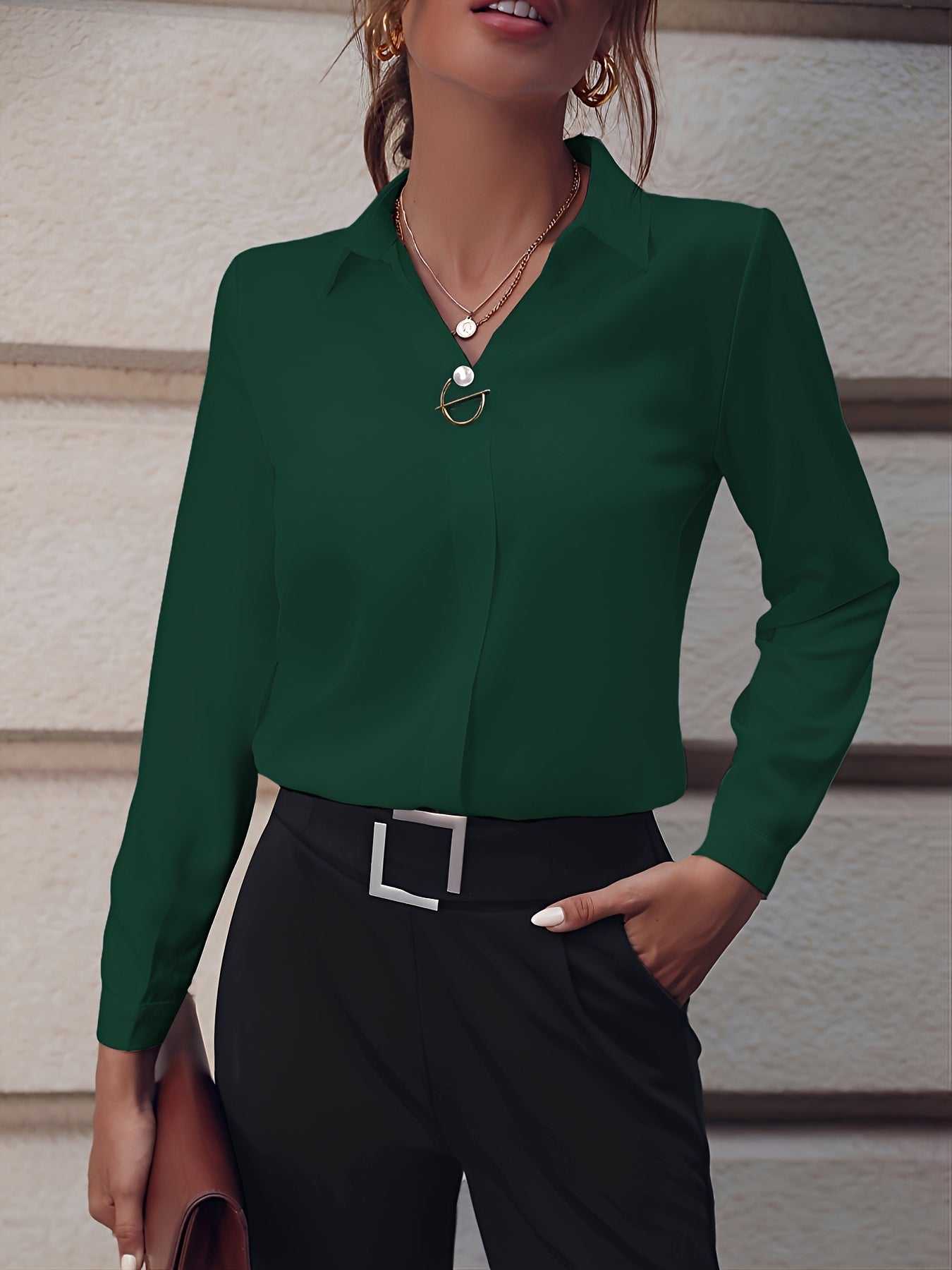 Erica - Formalna koszula z długim rękawem