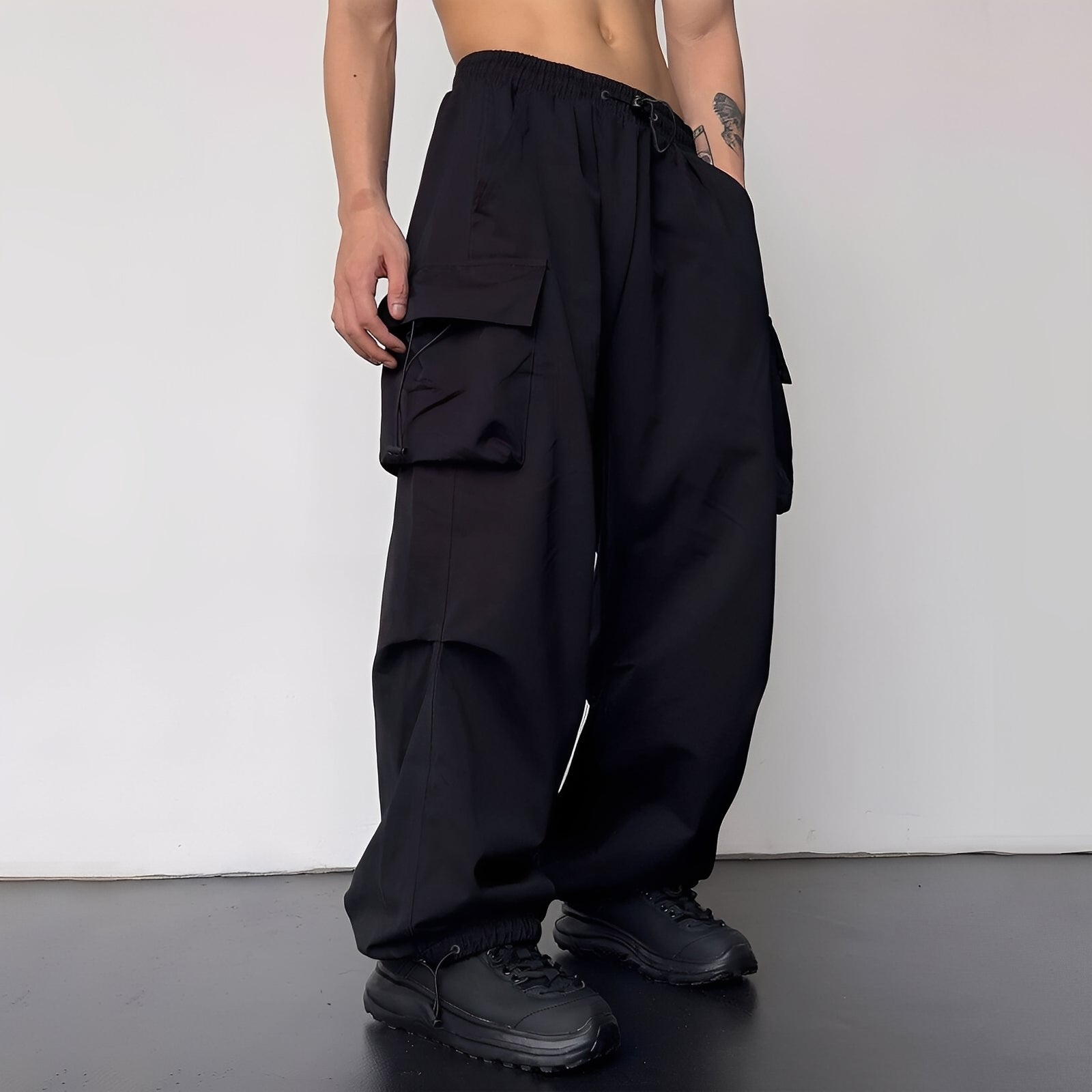 Kaleb - Modne baggy spodnie cargo dla mężczyzn