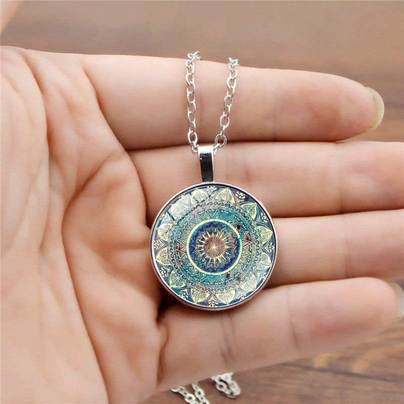 Indira – Kolczyk harmonii mandala niebieska