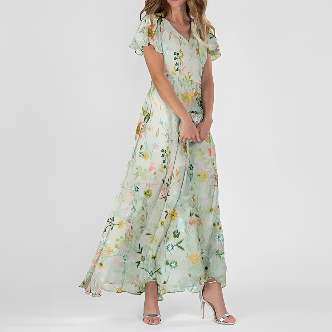 Lily - Stylowa sukienka maxi w kwiaty