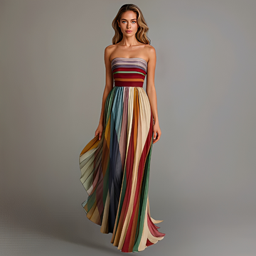Gracelyn - Elegancka Sukienka Maxi z Tubowym Topem