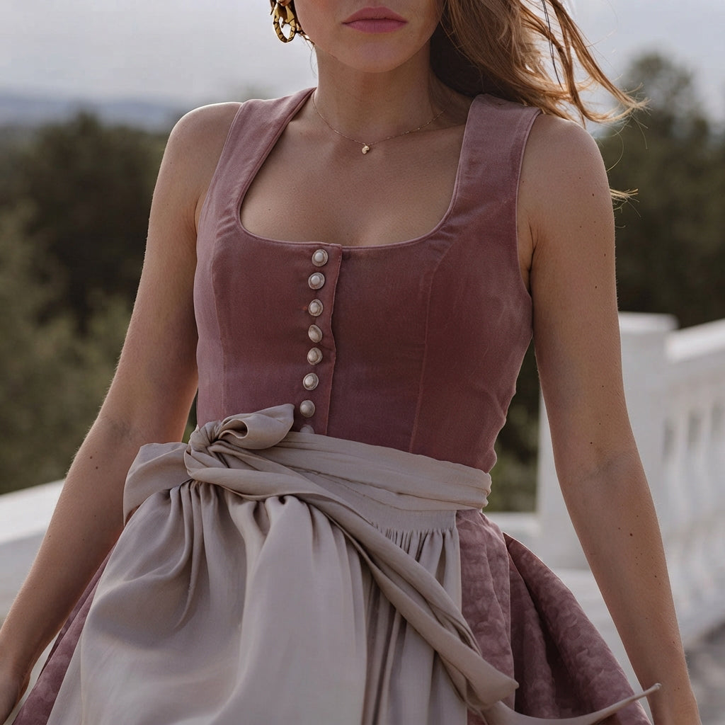 Greta - Stylowy dirndl z kwadratowym dekoltem