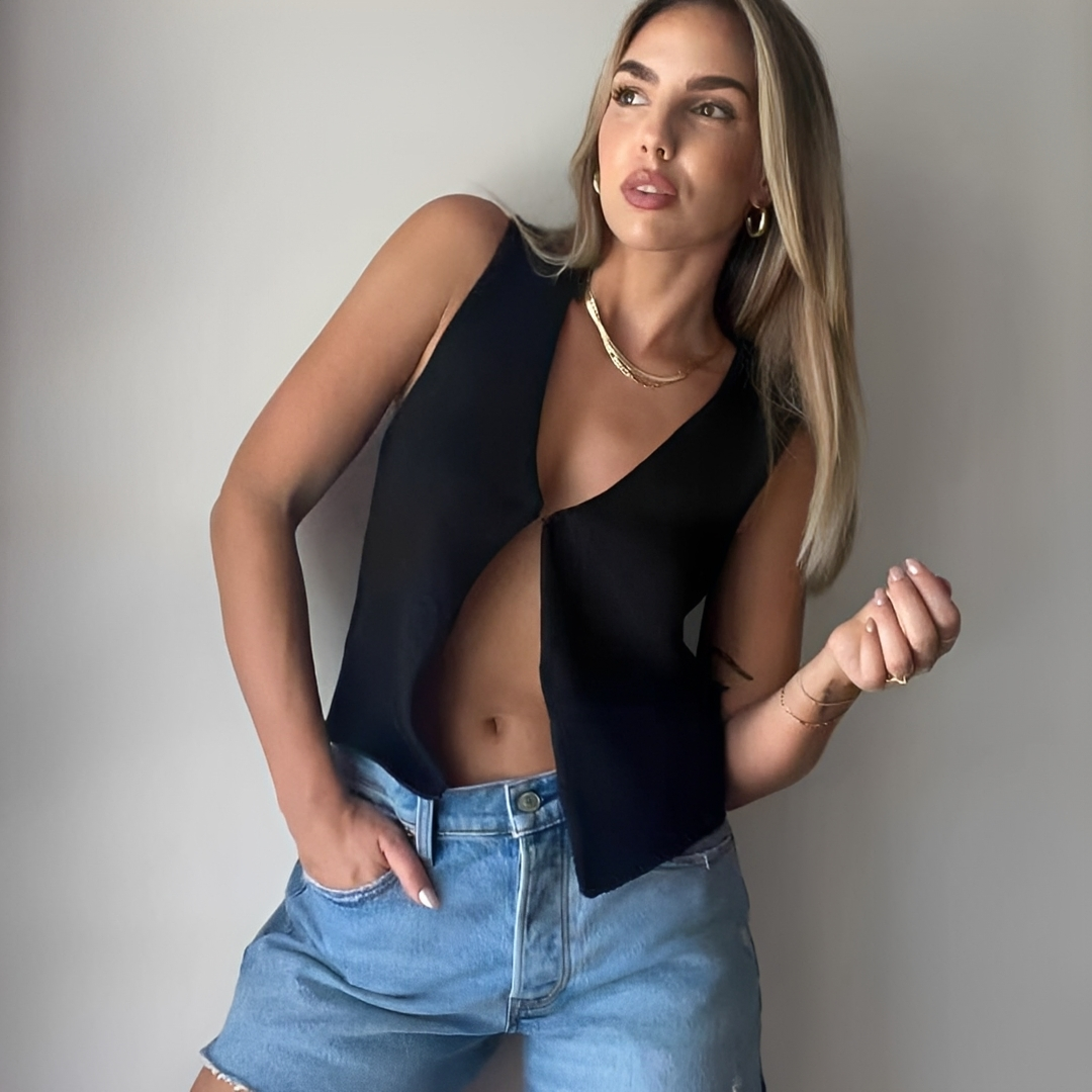 Ellaine - Stylowa kamizelka bez rękawów