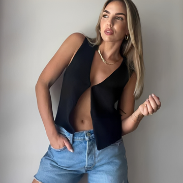 Ellaine - Stylowa kamizelka bez rękawów