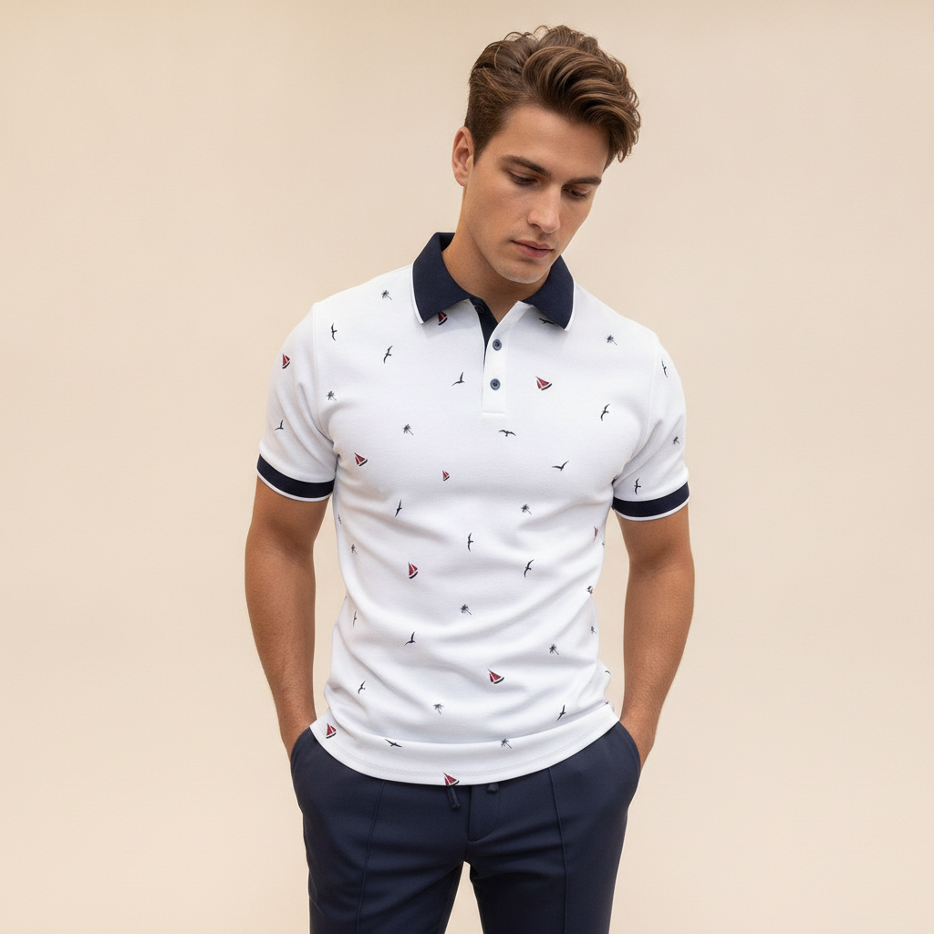 Bedario - Stylowa Koszulka Polo na Luzie