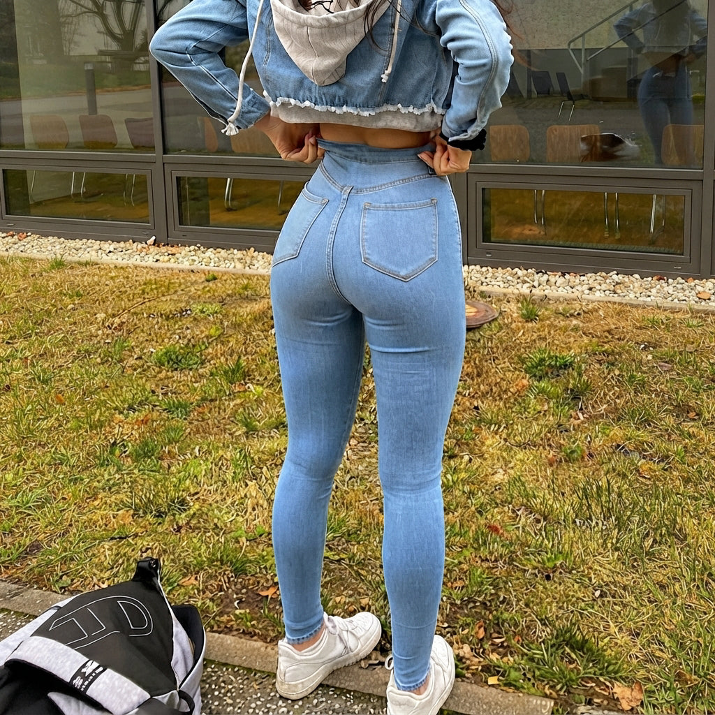 Leyza - Modne jeansy o fasonie slim-fit