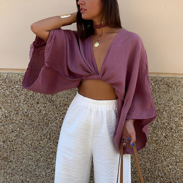 Arabella - Elegancka bluzka z przednim wiązaniem