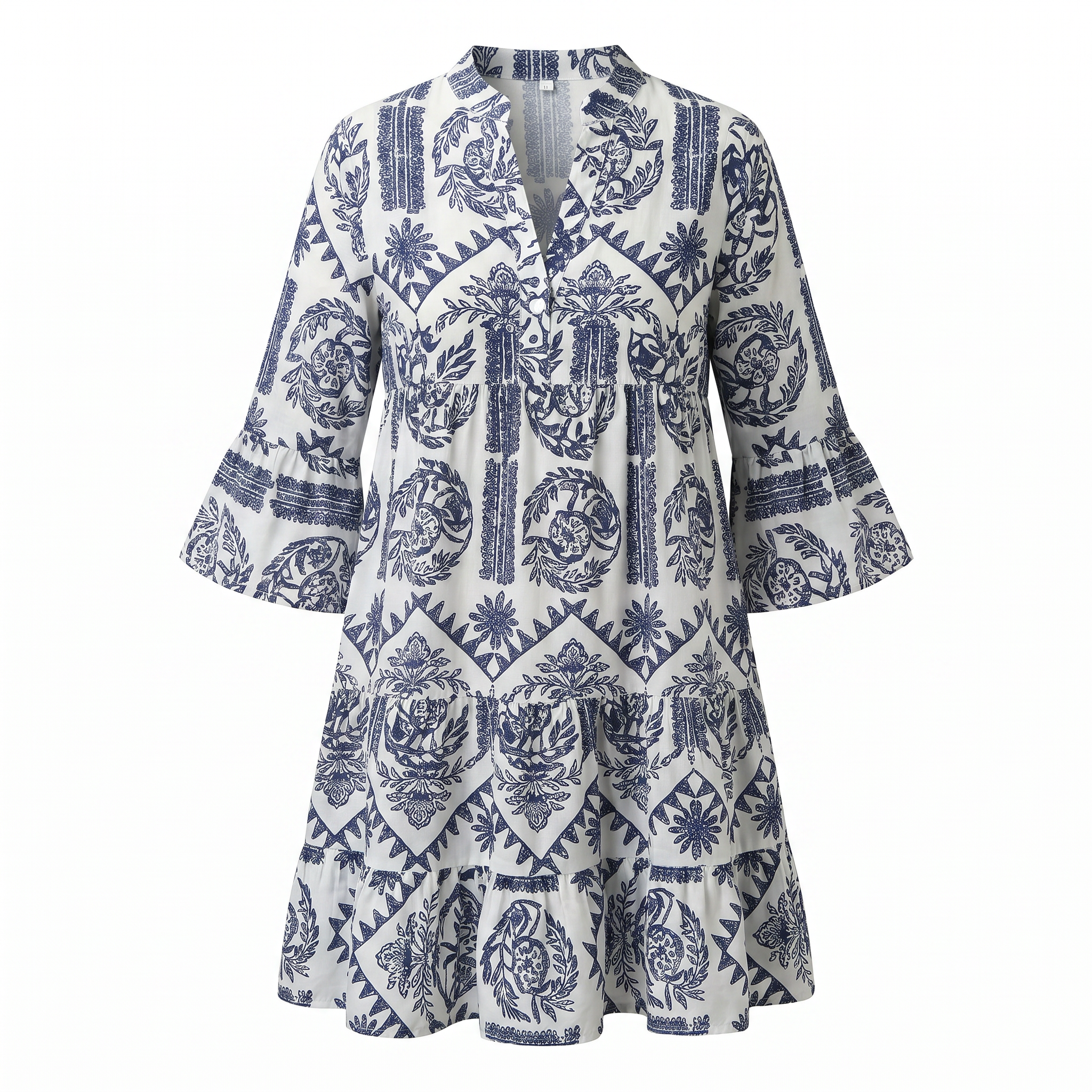 Krisella - Elegancka Sukienka Midi w Stylu Boho