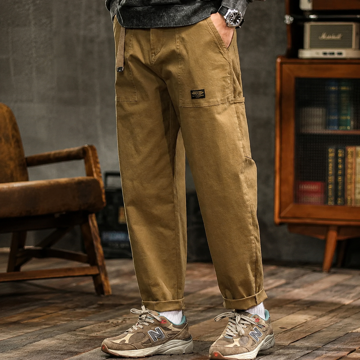 Clyde - Spodnie o Swobodnym Kroju w Vintage Stylu