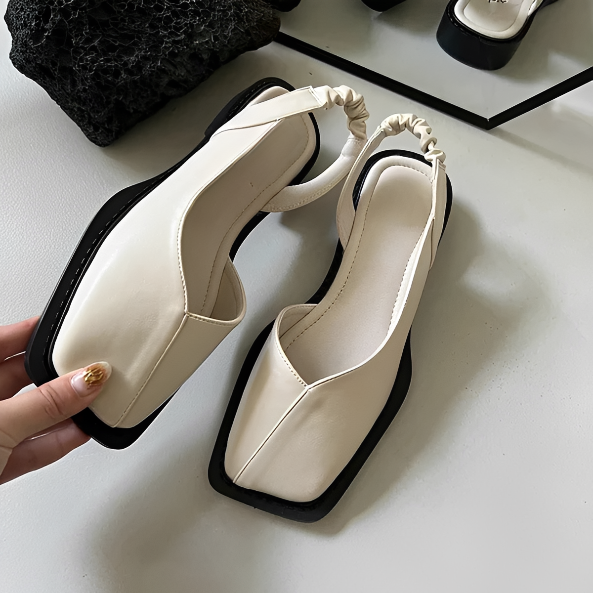 Eileen - Eleganckie Buty z Kwadratowym Czubkiem