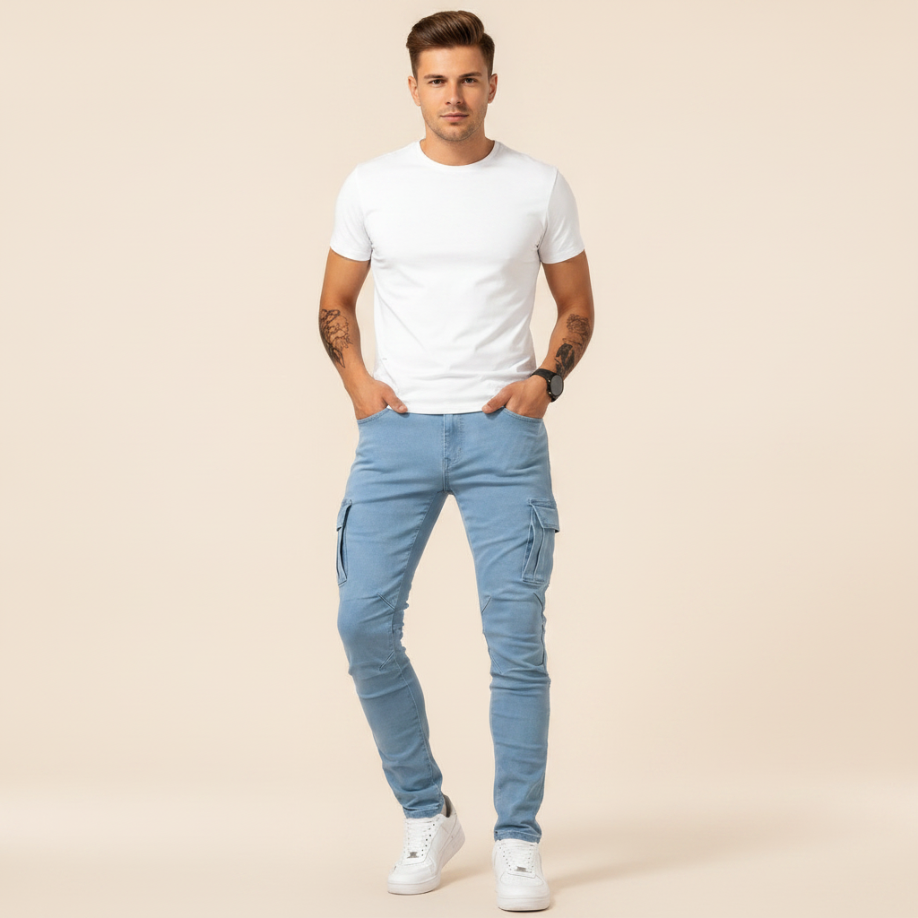Zilton - Stylowe spodnie cargo slim-fit