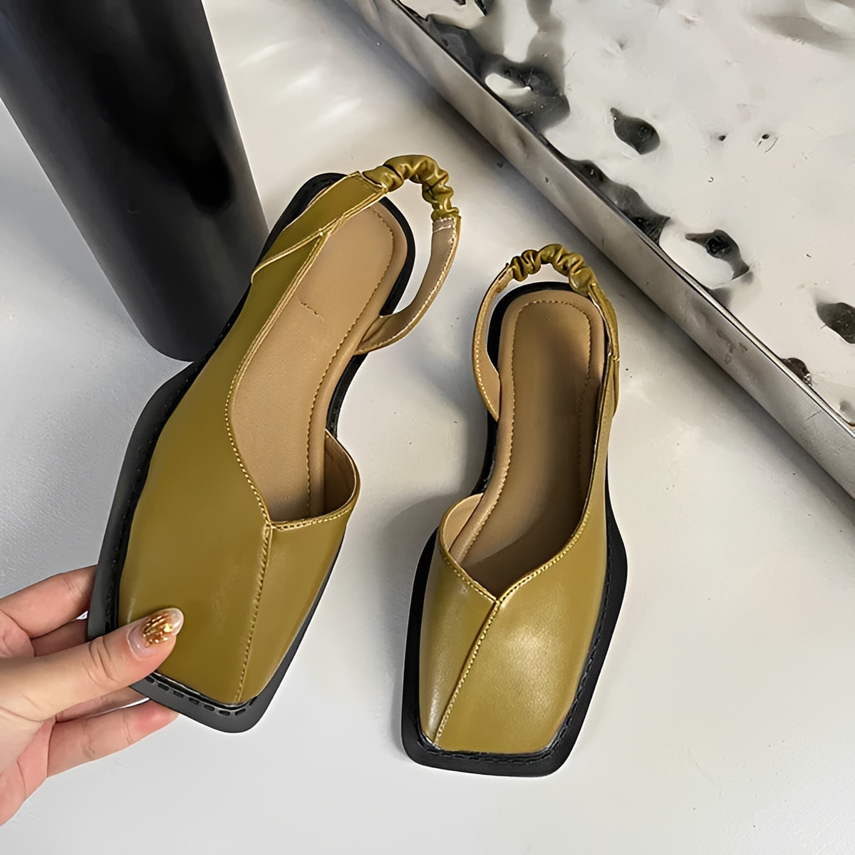 Eileen - Eleganckie Buty z Kwadratowym Czubkiem