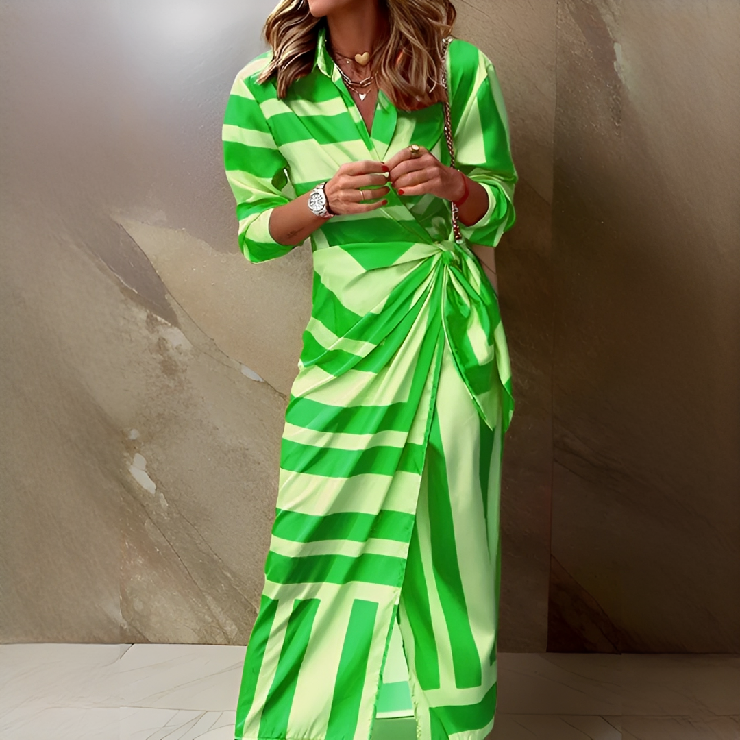 Emily - Stylowa i Elegancka Sukienka w Paski