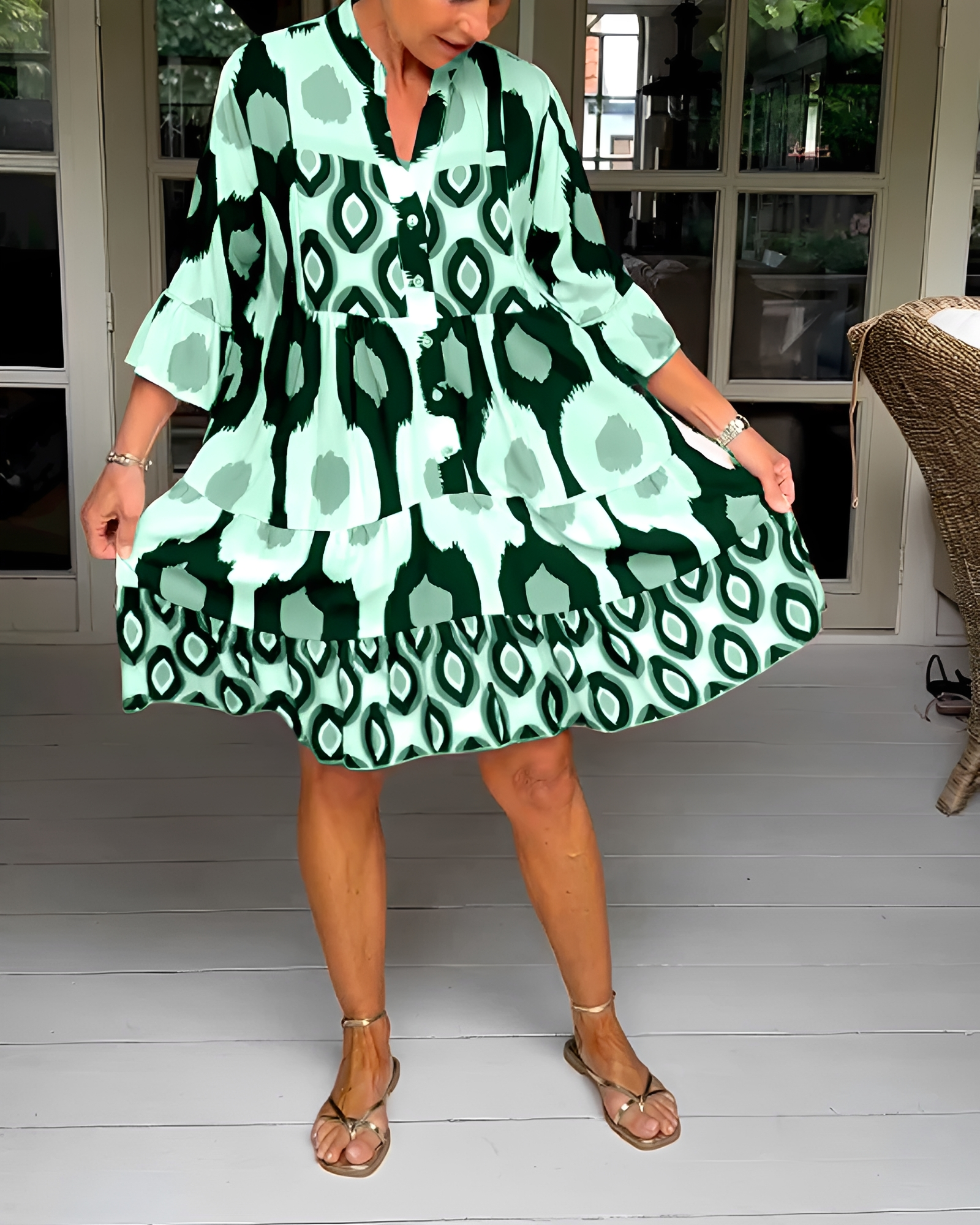 Faiza - Stylowa Swobodna Sukienka Mini