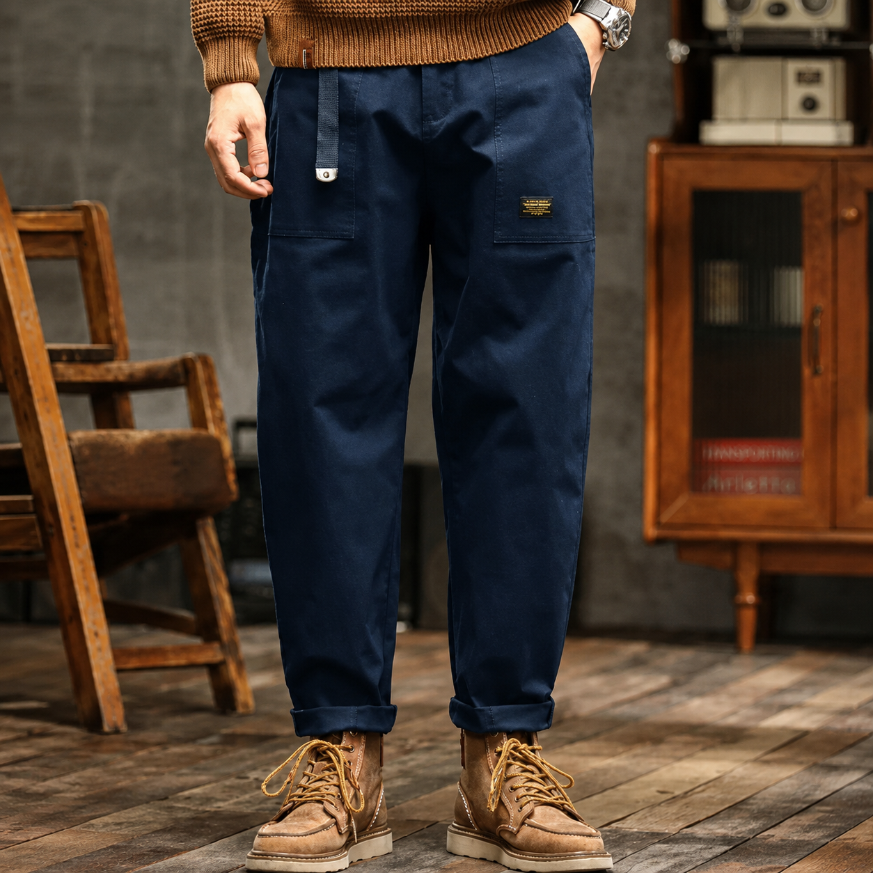 Clyde - Spodnie o Swobodnym Kroju w Vintage Stylu