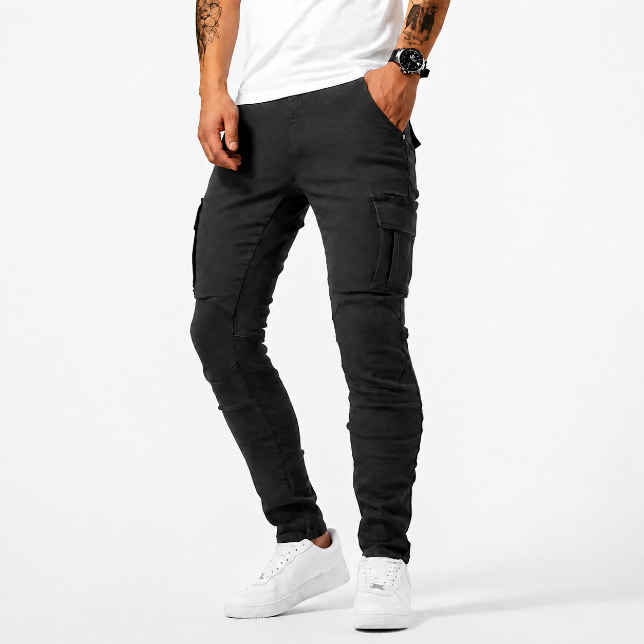 Zilton - Stylowe spodnie cargo slim-fit