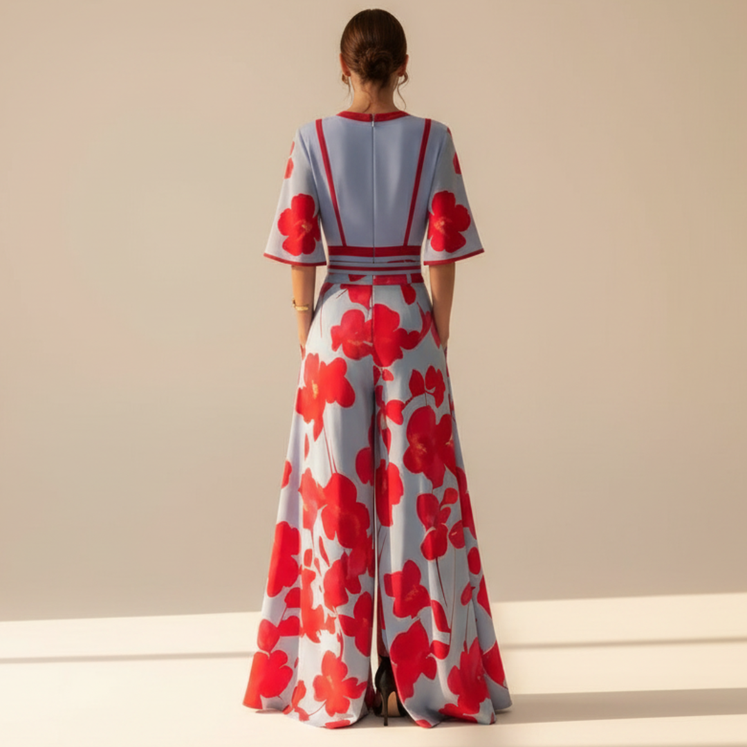 Gianna - Elegancka sukienka maxi z dekoltem w szpic