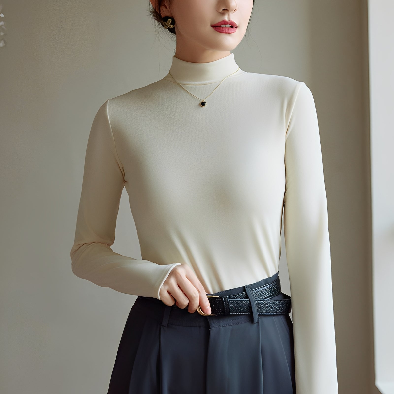 Antonette - Stylowy top z golfem