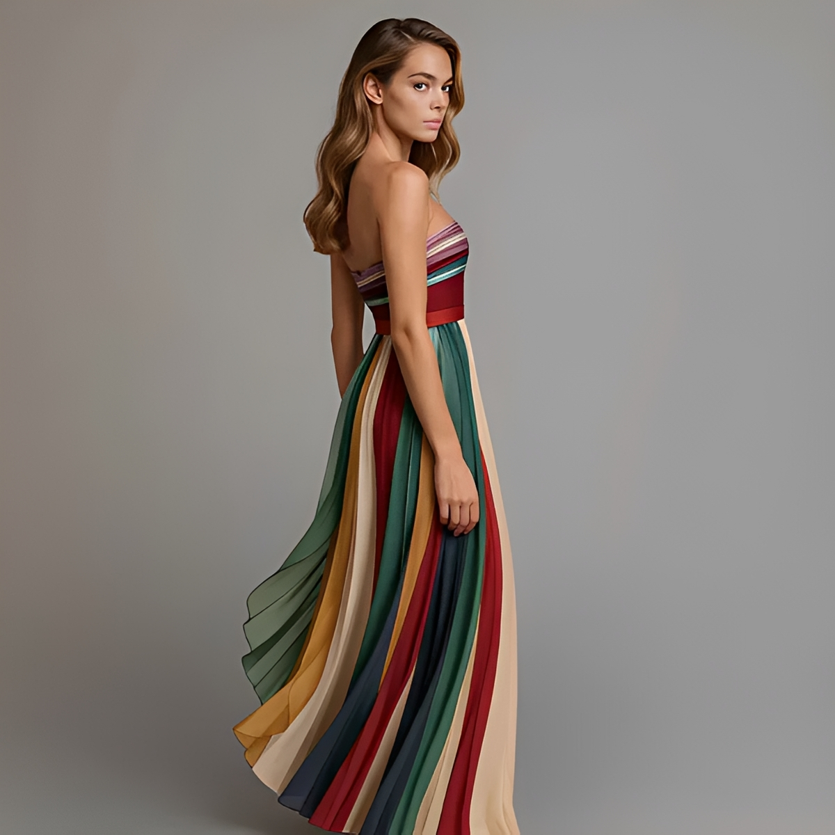 Gracelyn - Elegancka Sukienka Maxi z Tubowym Topem