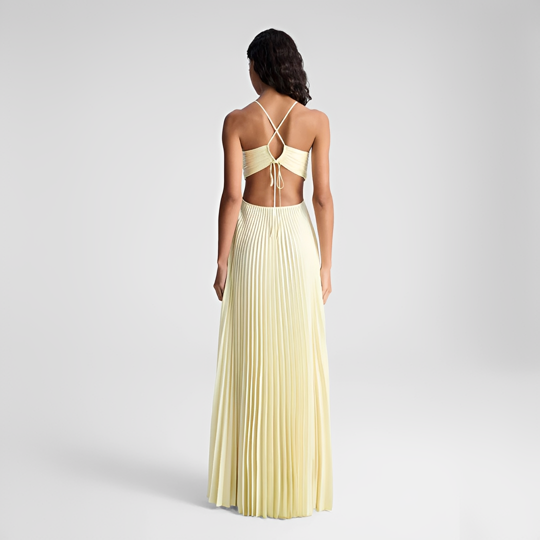 Sienna - Elegancka Sukienka Maxi z Plisami