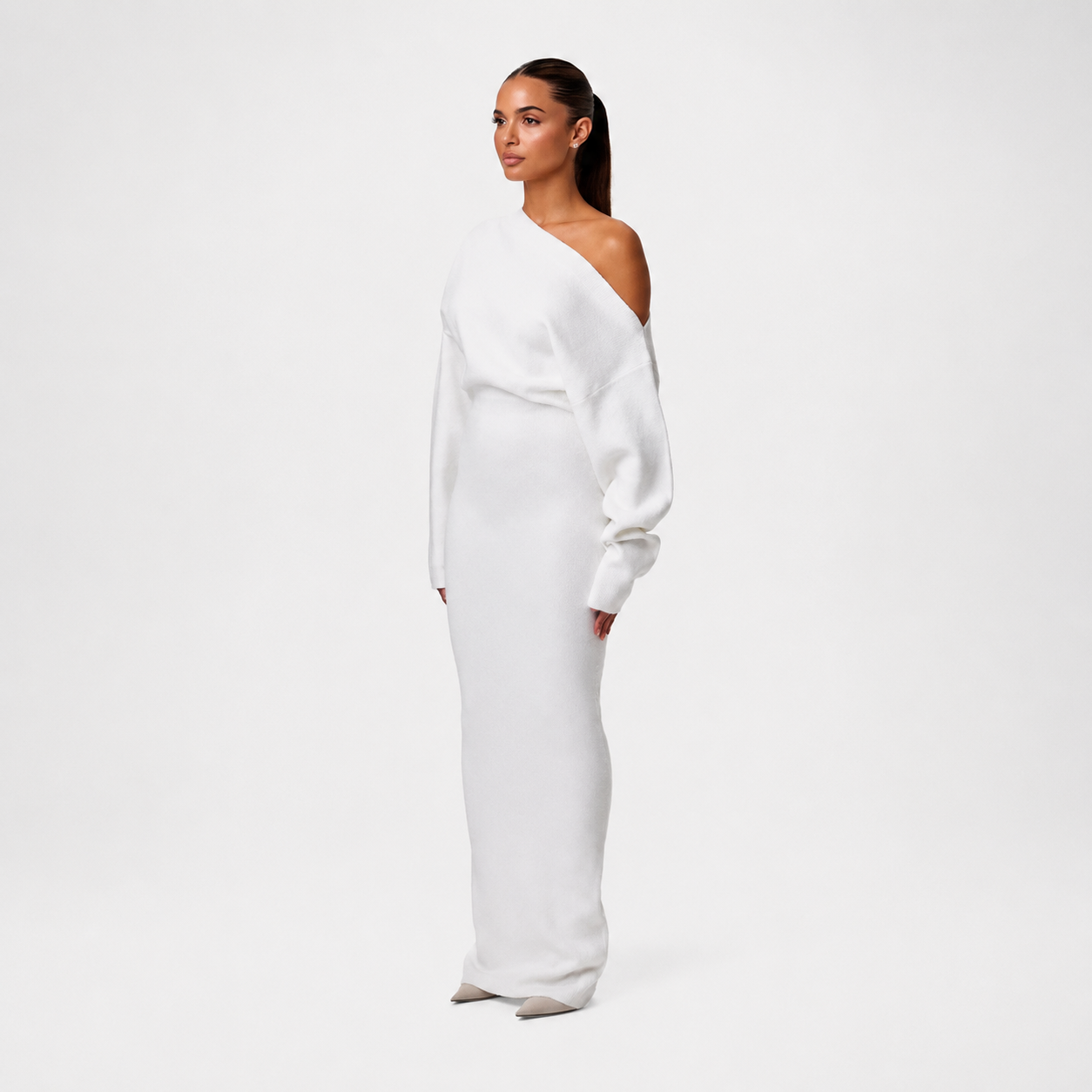 Tahlia - Elegancka Sukienka Maxi na Jedno Ramię