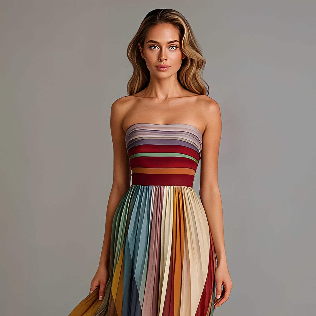 Gracelyn - Elegancka Sukienka Maxi z Tubowym Topem