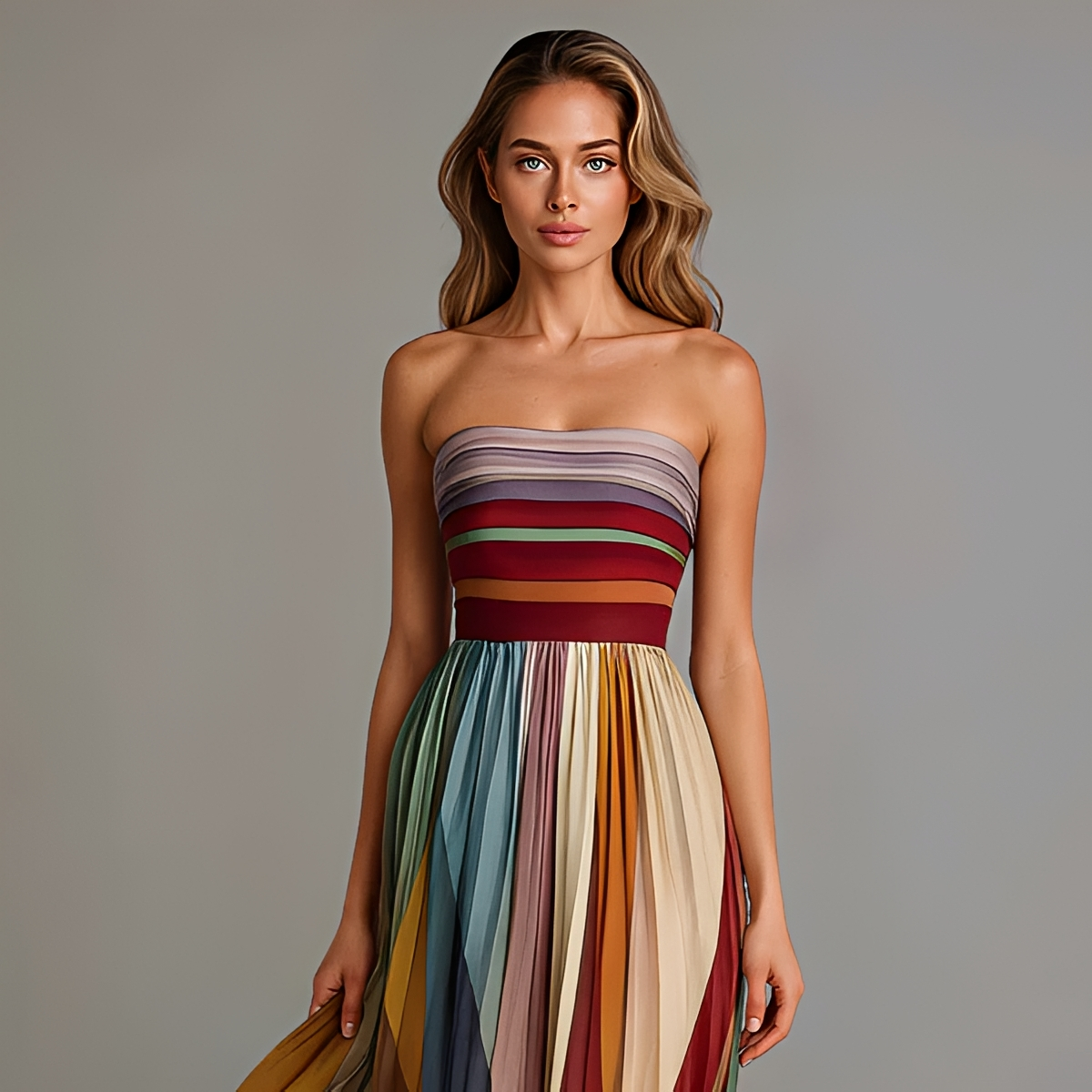 Gracelyn - Elegancka Sukienka Maxi z Tubowym Topem