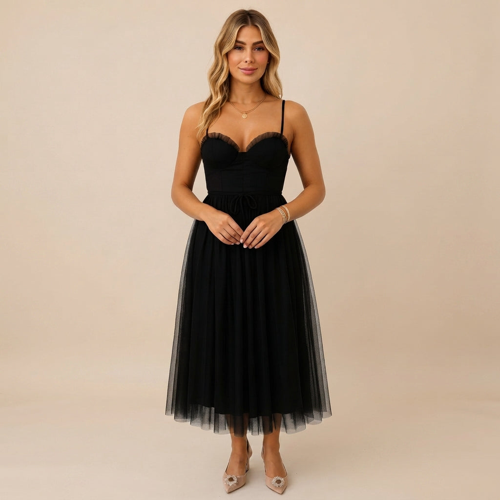 Cynthia - Gustowna i Elegancka Sukienka Midi