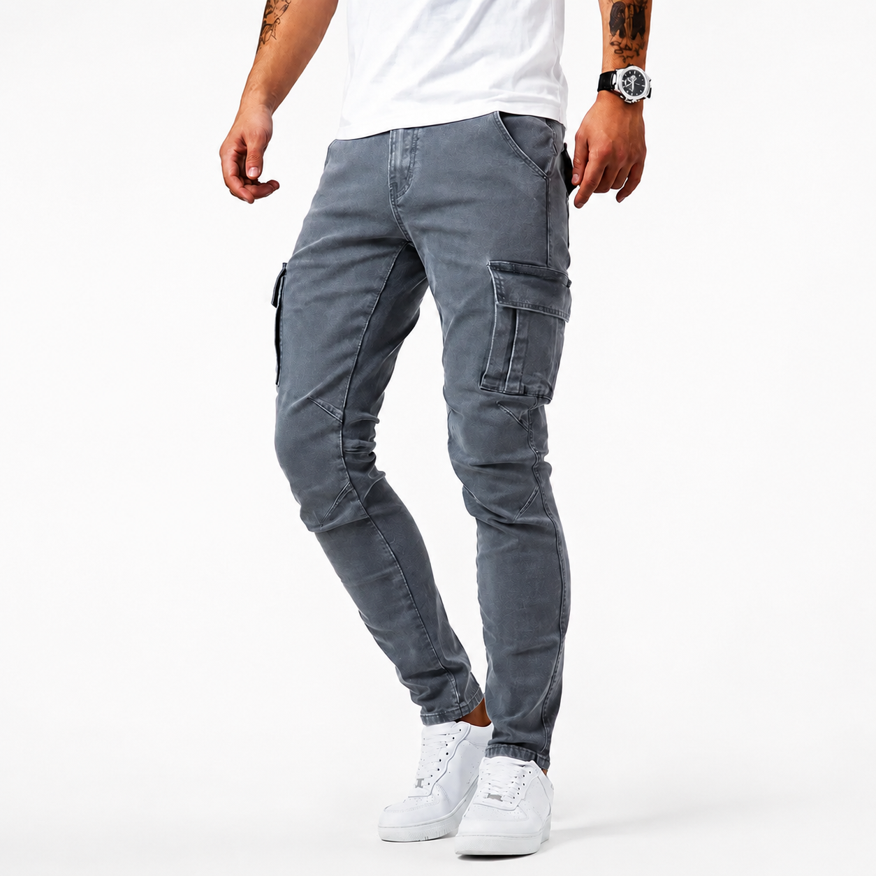 Zilton - Stylowe spodnie cargo slim-fit