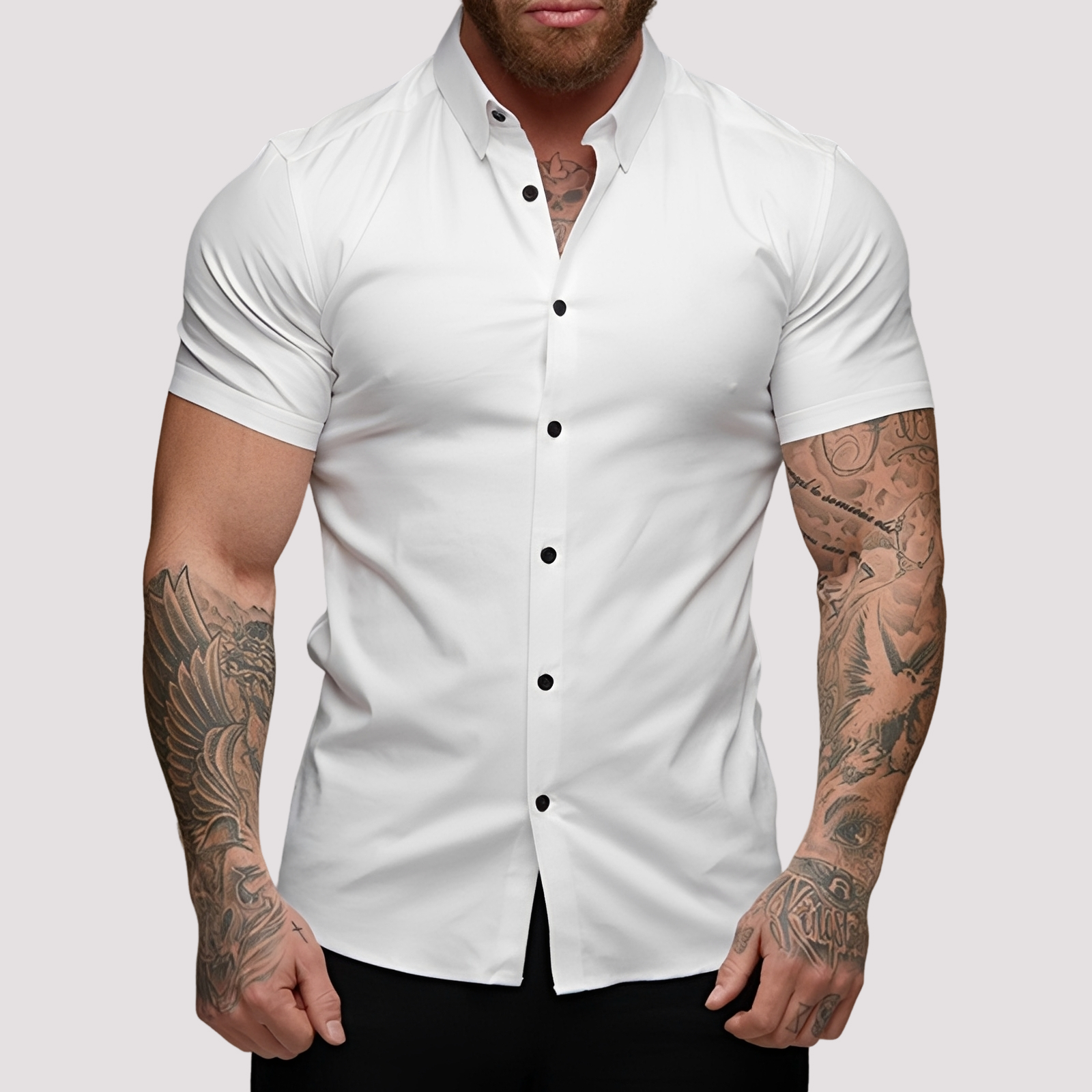 Oscar - Koszula z krótkim rękawem w kroju slim-fit dla mężczyzn