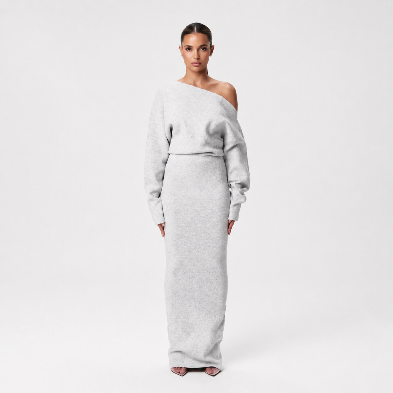 Tahlia - Elegancka Sukienka Maxi na Jedno Ramię