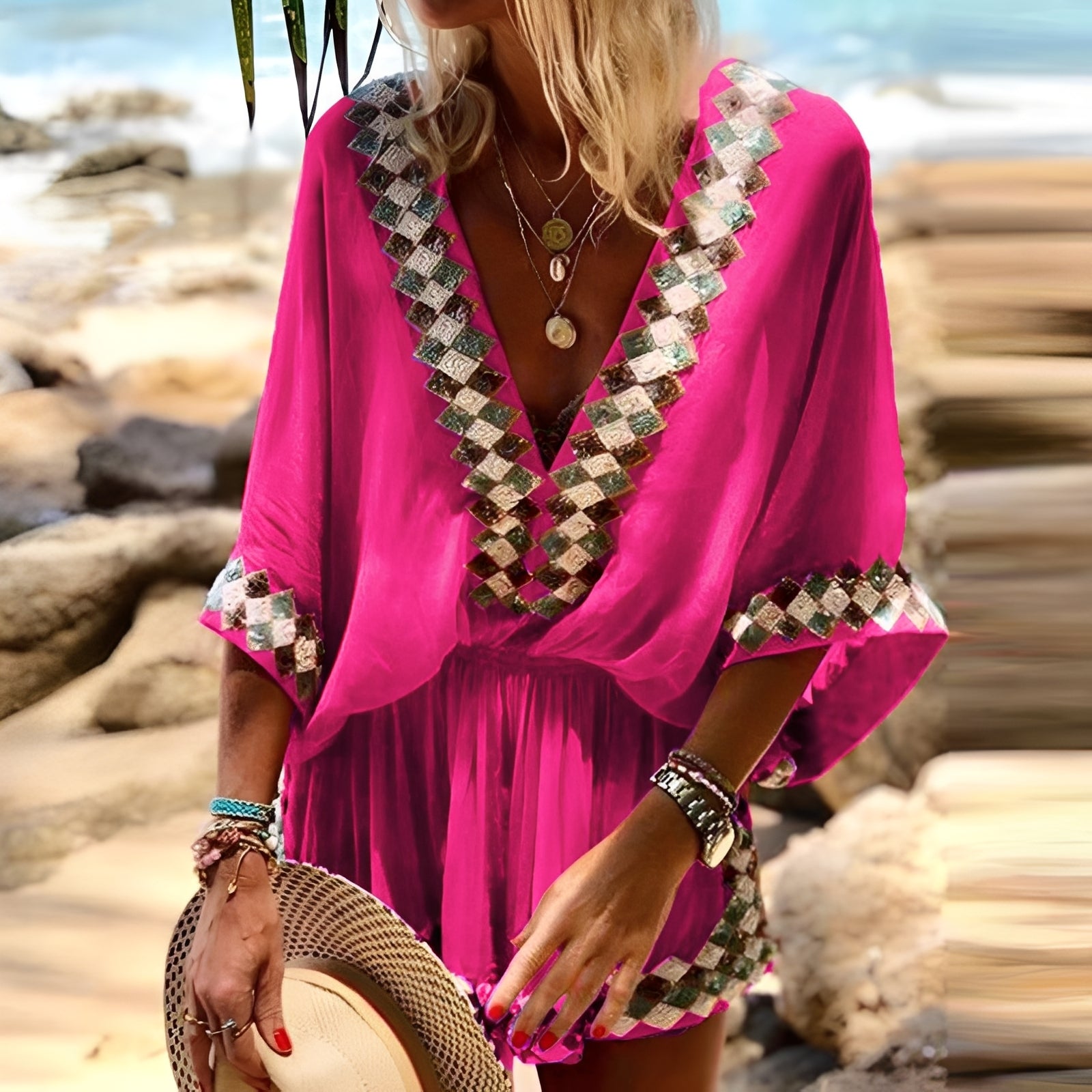 Jenn - Stylowy Boho Kombinezon