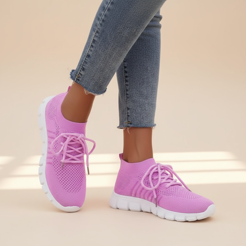 Vicky - Oddychające sznurowane sneakersy