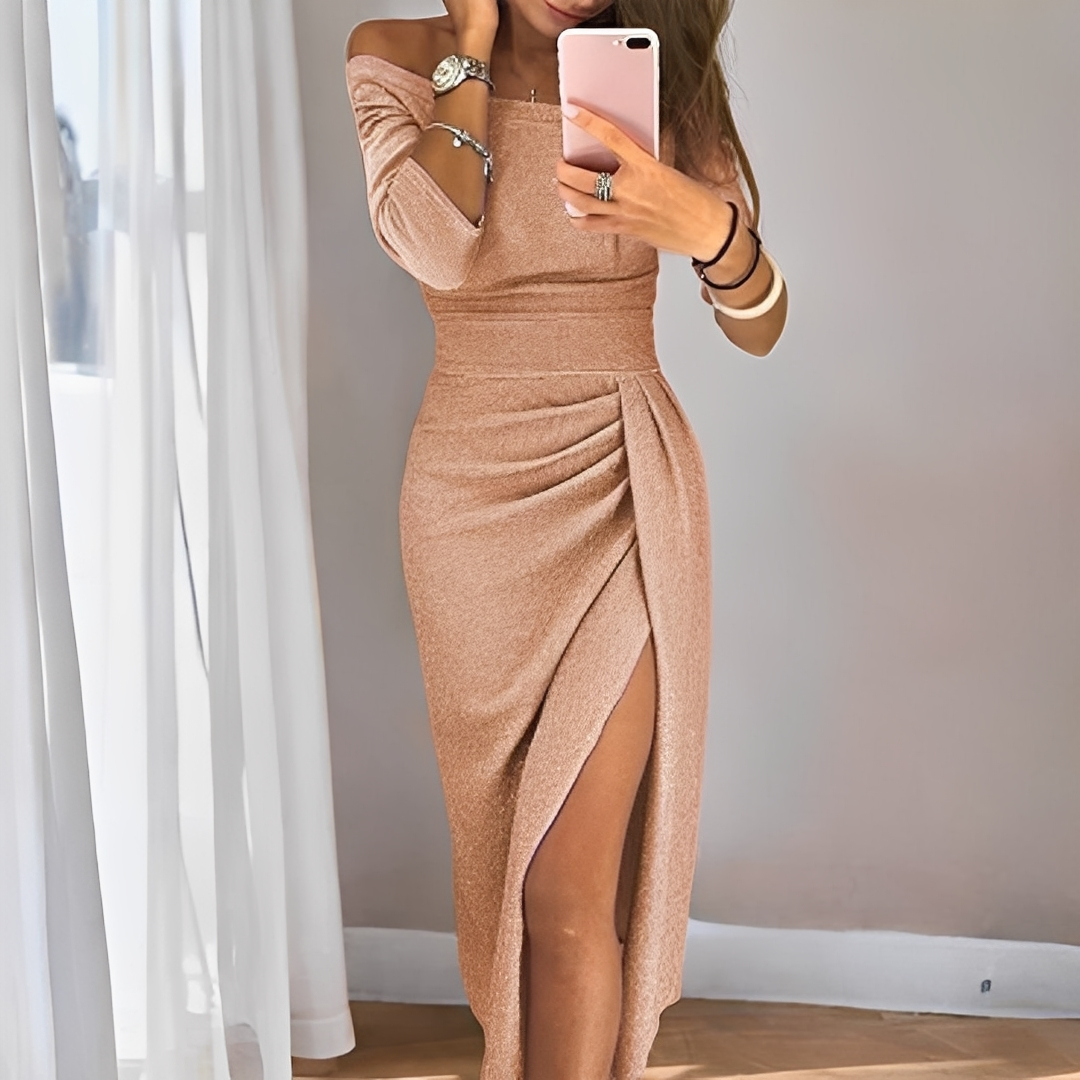 Babette - Elegancka sukienka z rozcięciem dla kobiet