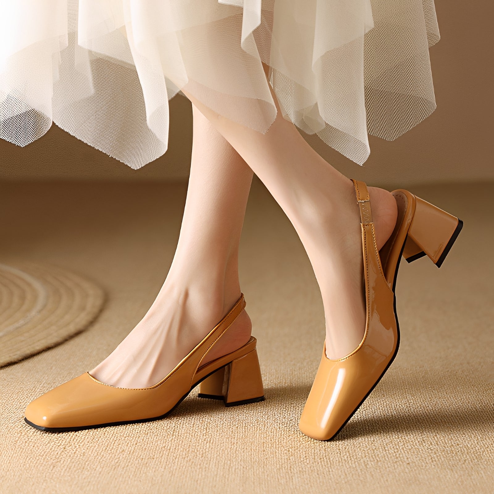 Kristen - Eleganckie buty na kwadratowym obcasie