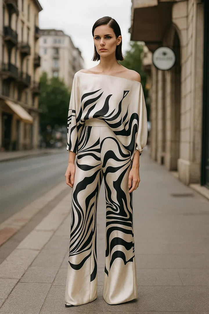 Vivian - Stylowy luźny zestaw dwuczęściowy