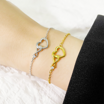 Pulsera Serce Nieskończoność - Pulsera delikatna z CZ