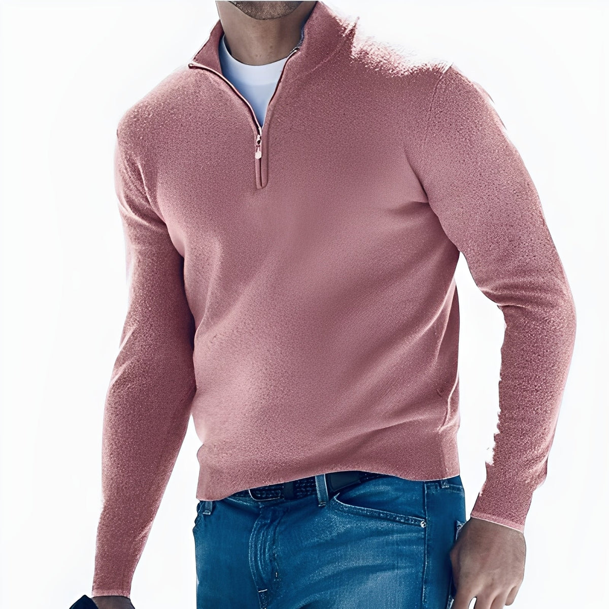 Ralph - Wygodny sweter z półzamkiem