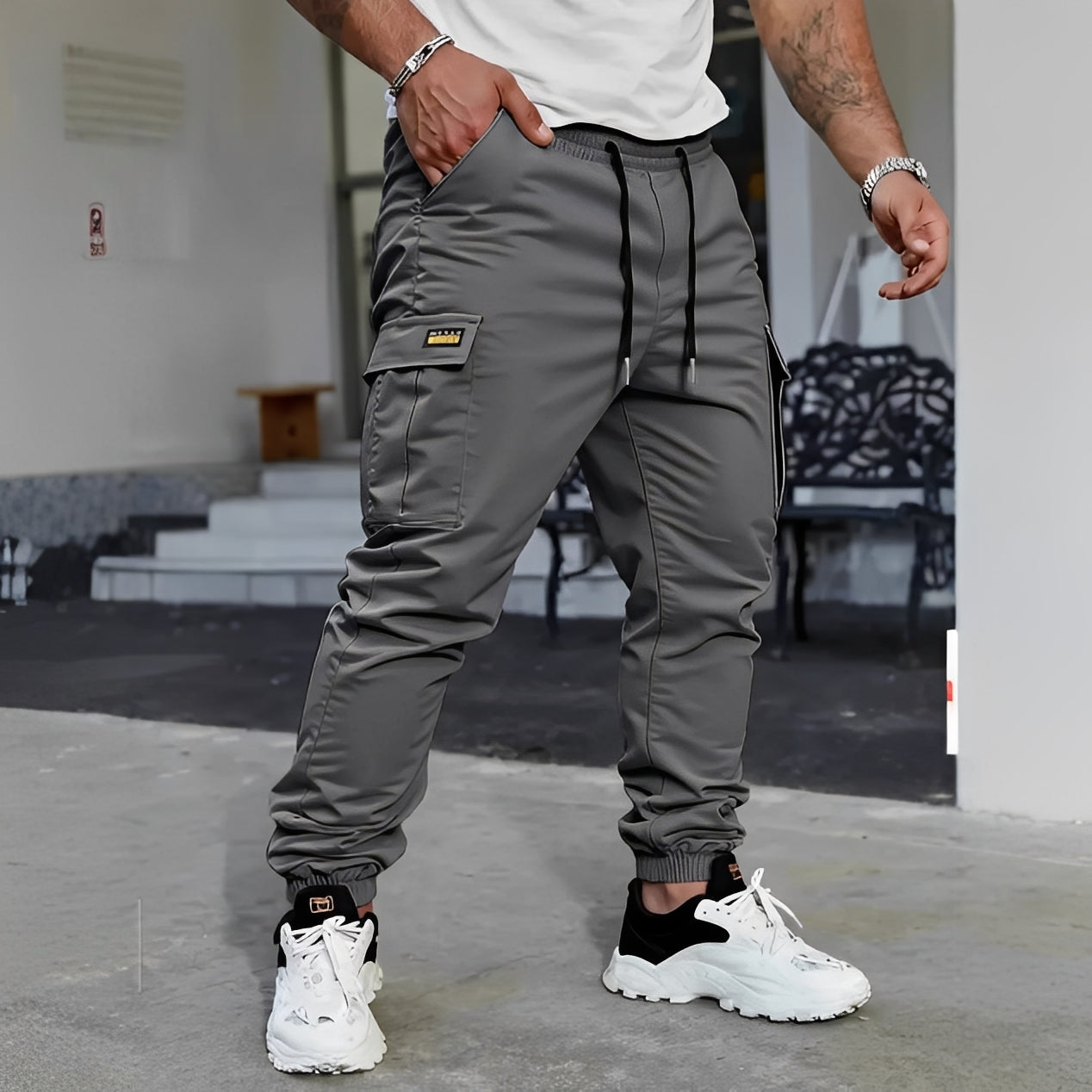 Milton - Casualowe Spodnie Jogger