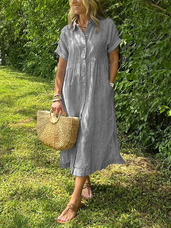 Corinne – Elegancka sukienka koszulowa dla kobiet