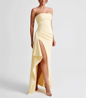 Danelle - Elegancka sukienka maxi z rozcięciem