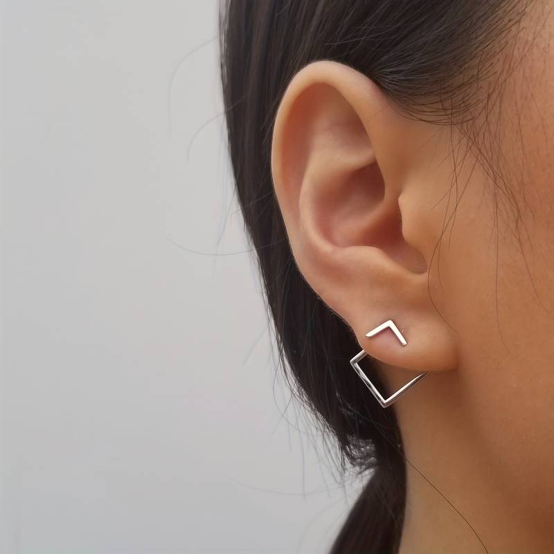 Łącznik rombowy – Minimalistyczne kolczyki geometryczne