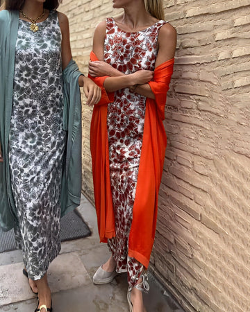 Sophia - Damskie maxi z wzorem