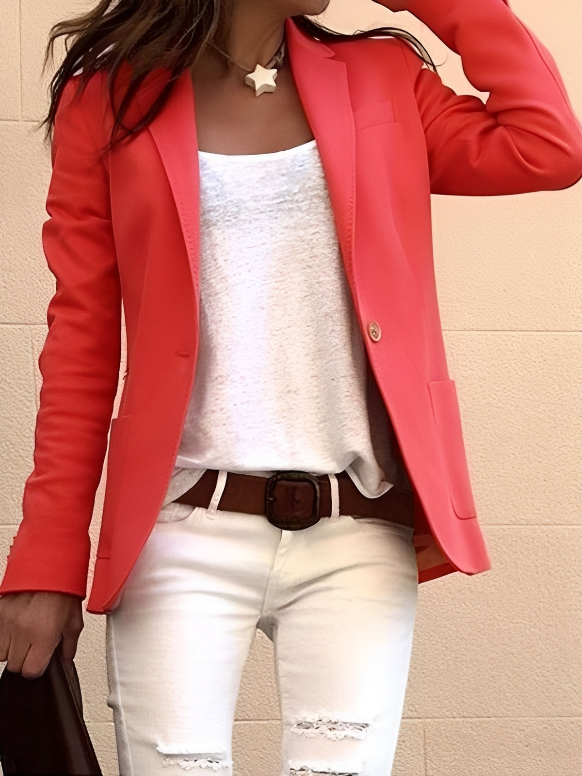 Leonie - Swobodny, elegancki blezer slim-fit dla kobiet