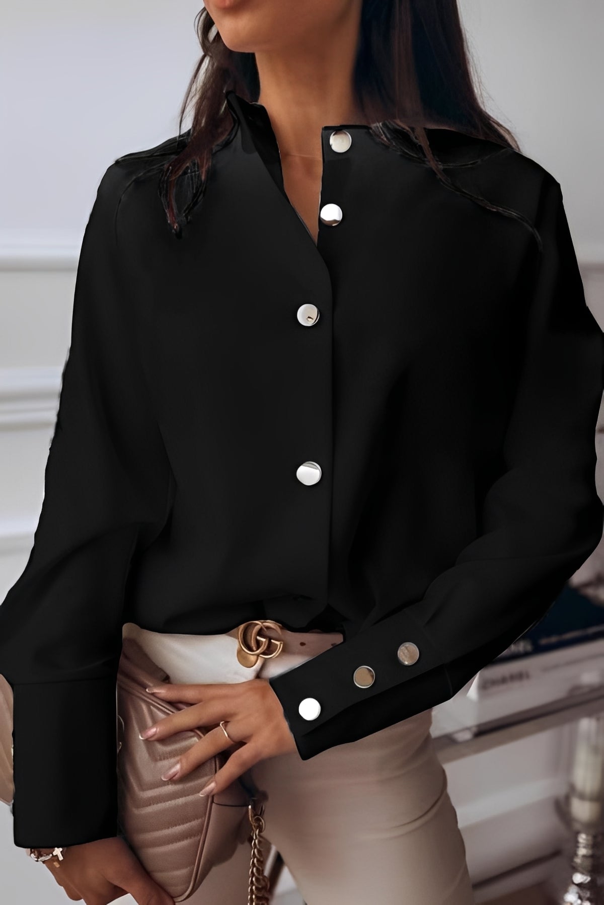 Ashley - Elegancka bluzka z długim rękawem