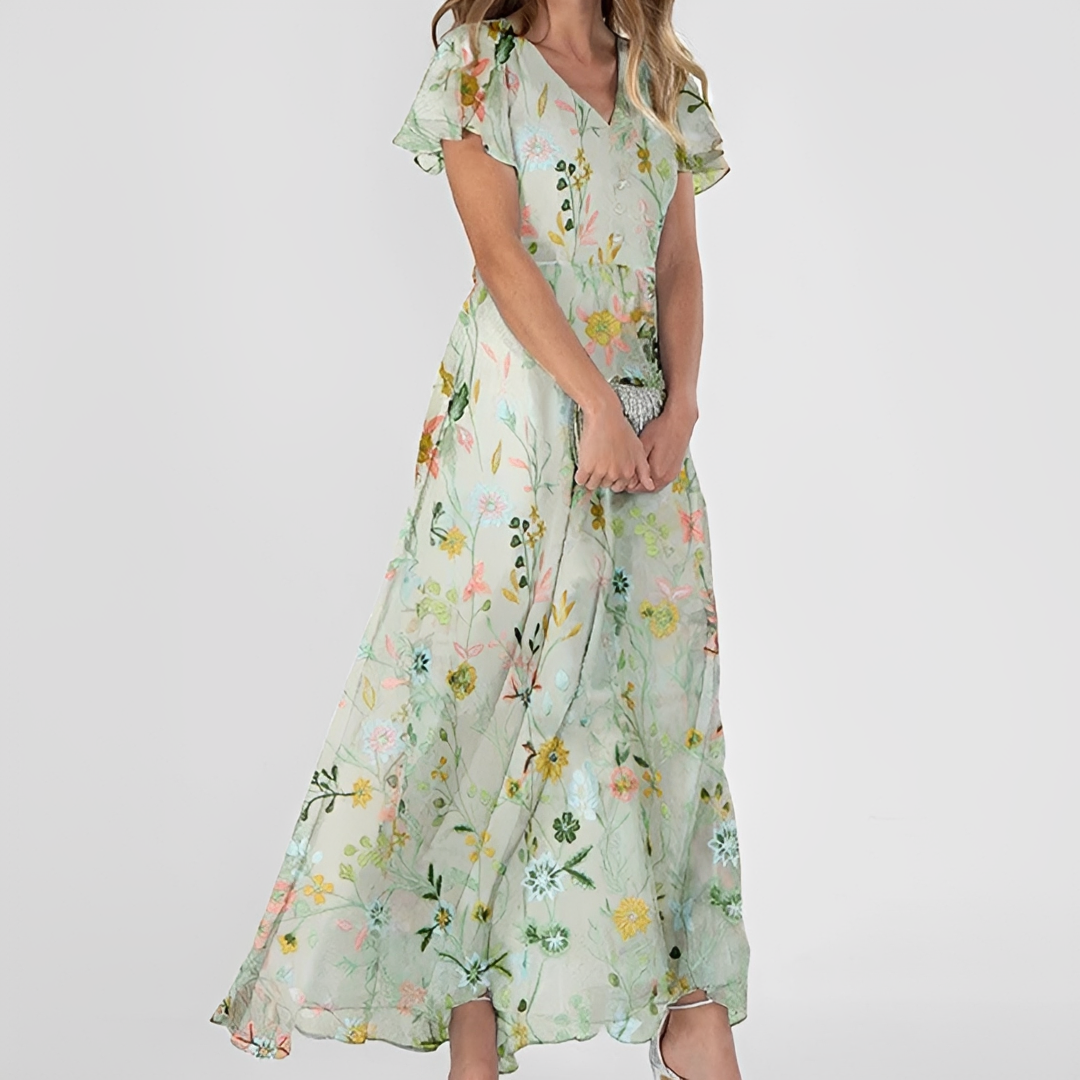 Lily - Stylowa sukienka maxi w kwiaty
