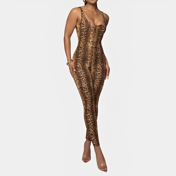 Elaine - Stylowy drukowany kombinezon bodycon