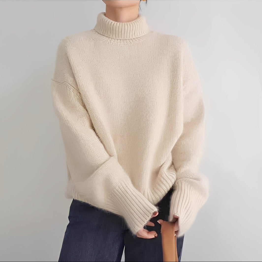 Clementine - Swobodny damski sweter z golfem
